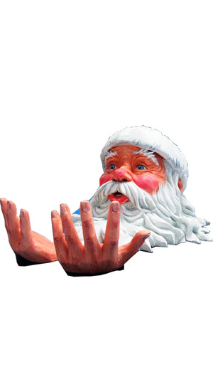 Голова Деда Мороза из пенопласта