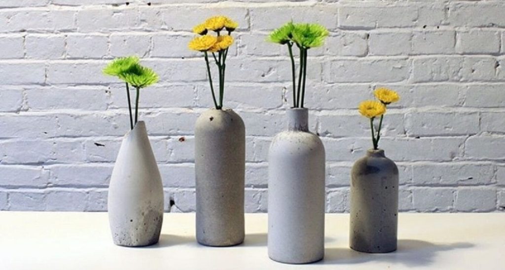 Цветочные вазы из бетона